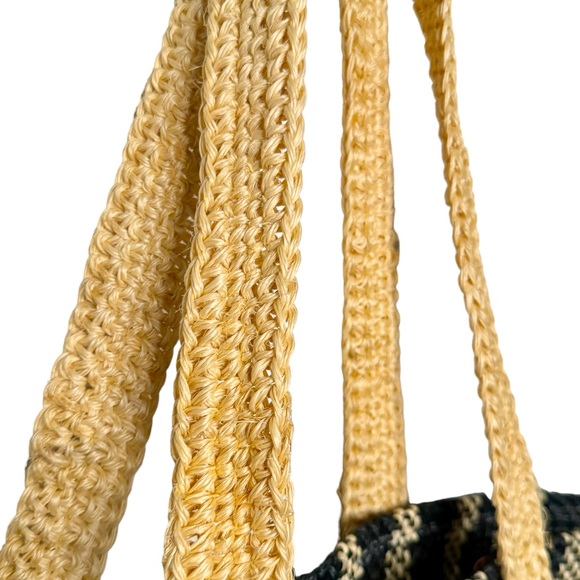 FIQUE DARK BLUE STRIPES TOTE BAG - Picture 3 of 7